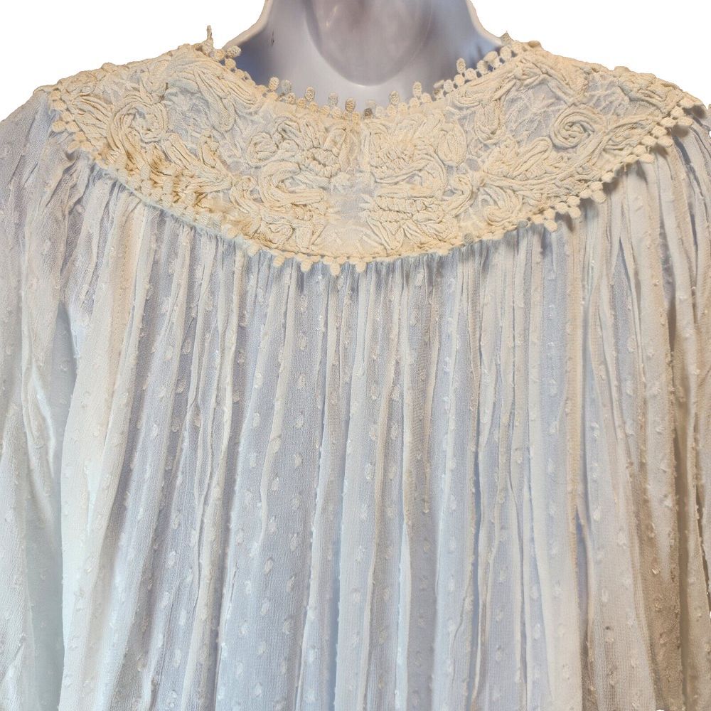 Free People Women Intimately Our Spring Fling Robe Size M Semi Sheer Dainty Sexy - Picture 7 of 11